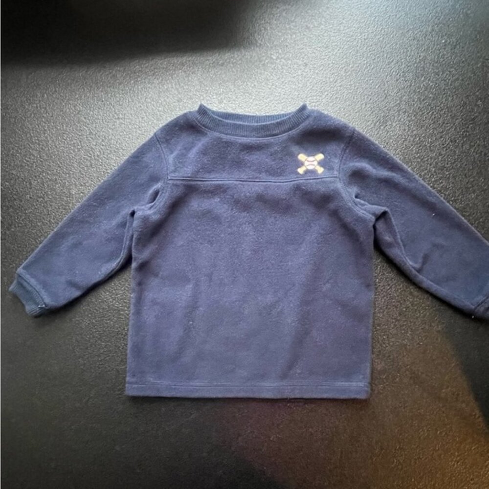 Jumping Beans Navy Sweatshirt with Baseball Design